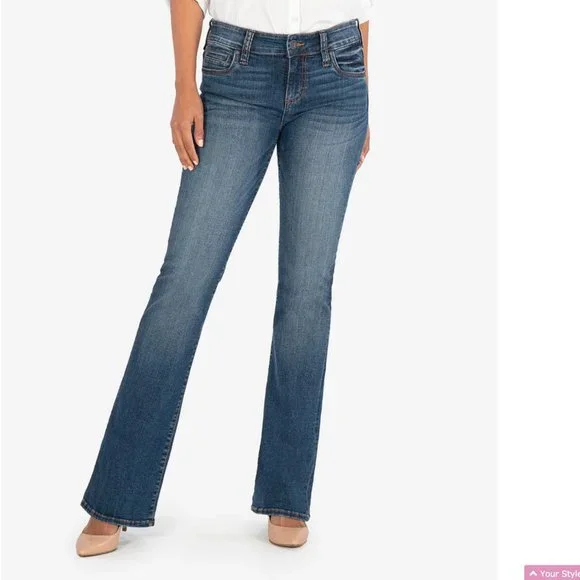 ❌ SOLD ❌Kut From The Kloth Sz 8 Natalie Mid Rise Bootcut Jeans - Picture 2 of 11